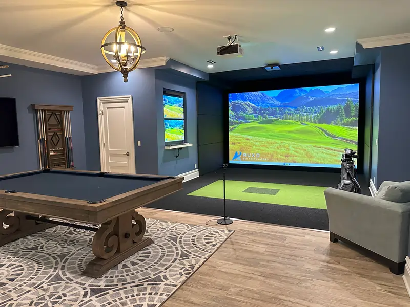 ceiling height for golf simulator